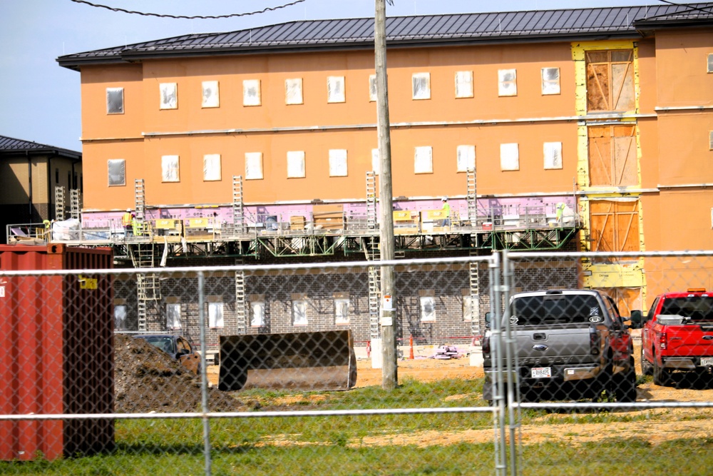 August 2025 barracks construction operations for East Barracks Project at Fort McCoy
