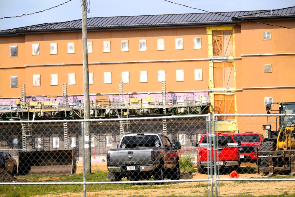 August 2025 barracks construction operations for East Barracks Project at Fort McCoy