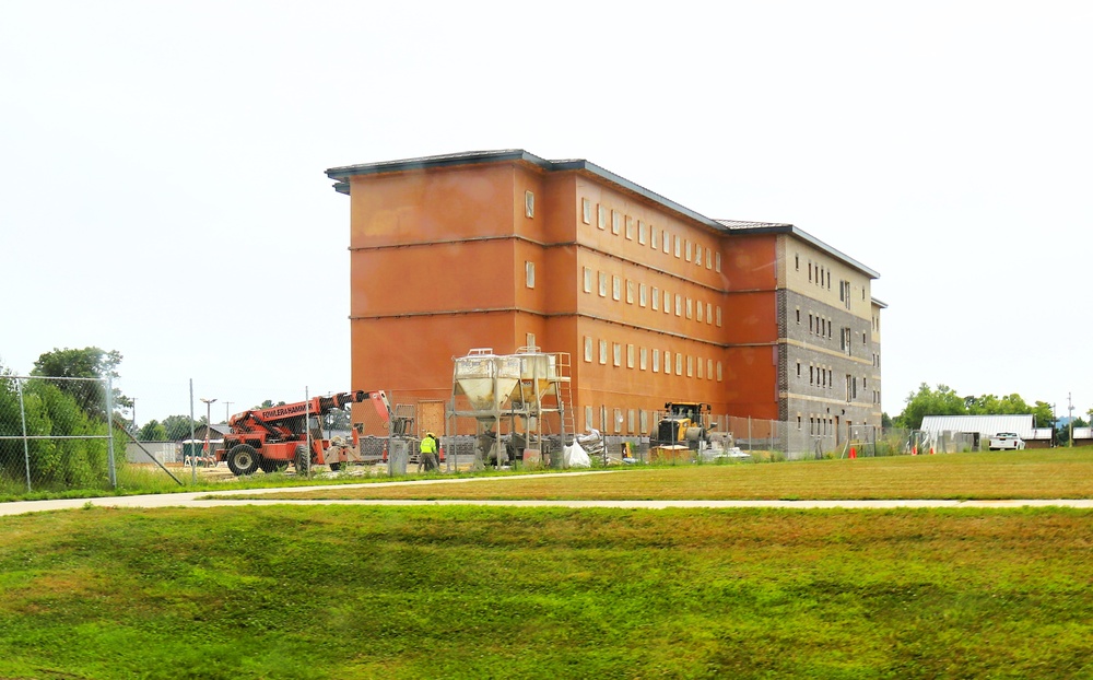 August 2025 barracks construction operations for East Barracks Project at Fort McCoy