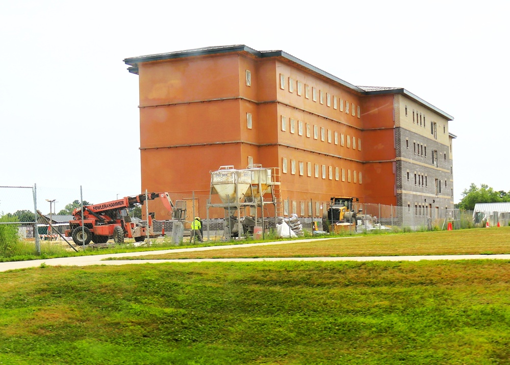 August 2025 barracks construction operations for East Barracks Project at Fort McCoy