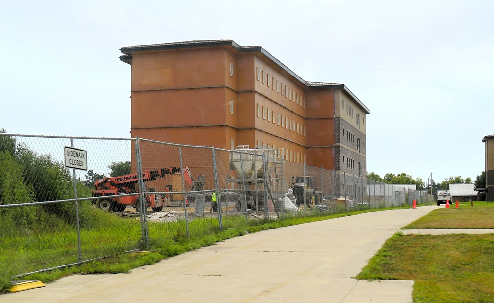 August 2025 barracks construction operations for East Barracks Project at Fort McCoy