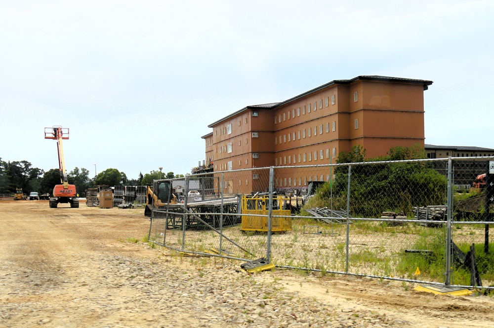 August 2025 barracks construction operations for East Barracks Project at Fort McCoy