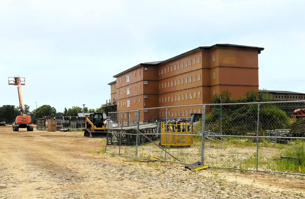 August 2025 barracks construction operations for East Barracks Project at Fort McCoy
