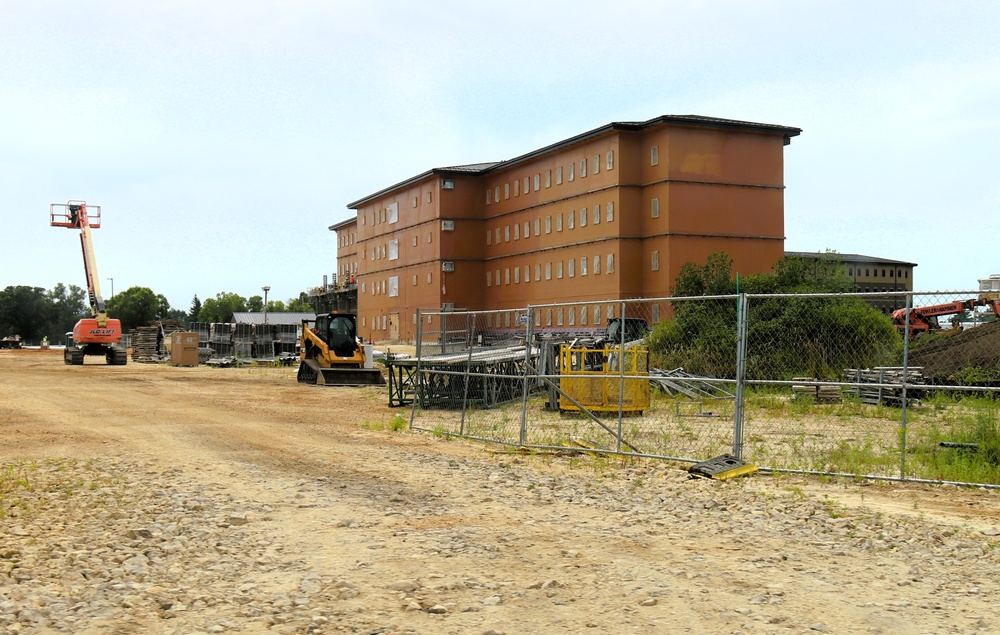 August 2025 barracks construction operations for East Barracks Project at Fort McCoy