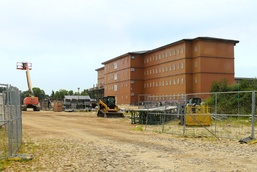 August 2025 barracks construction operations for East Barracks Project at Fort McCoy