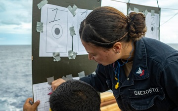 USS Carl M. Levin Participates in Small Arms Training