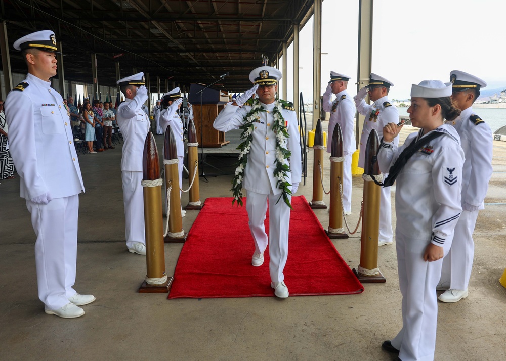 Capt. Stephen Padhi Piped Ashore