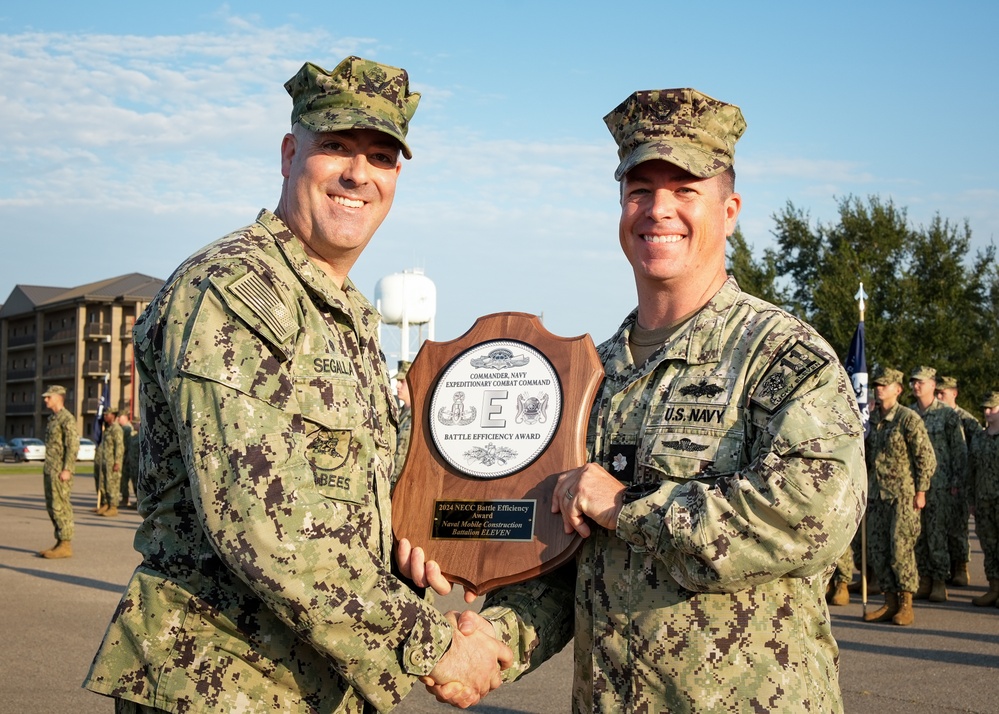 Naval Mobile Construction Battalion 11 Awarded the 2024 Battle Effectiveness &quot;E&quot; Award
