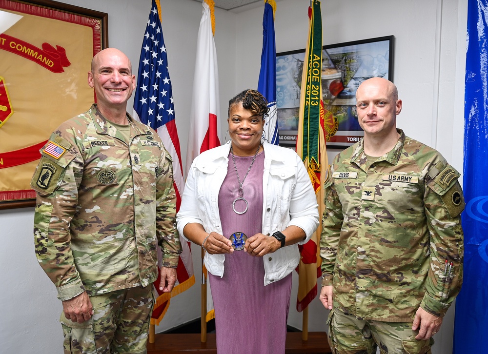 U.S. Army Garrison Japan Coin Presentation at Torii Station, Okinawa&amp;#xA;