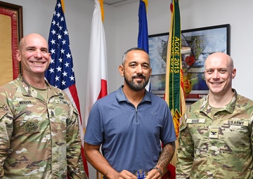 U.S. Army Garrison Japan Coin Presentation at Torii Station, Okinawa&amp;#xA;