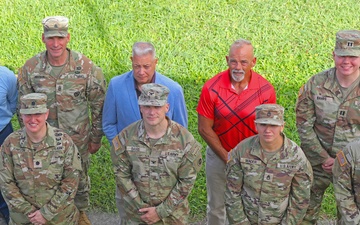 Leaders from U.S. Army Garrison Okinawa, U.S. Army Garrison Japan and various other units and directorates pose for a photo together Aug. 20  at Torii Station, Okinawa, Japan.