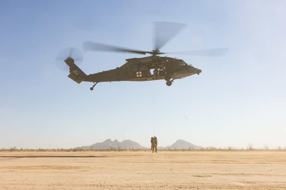 JTF-SB Marines and Sailors conduct joint casualty evacuation training with JTF-SB Soldiers