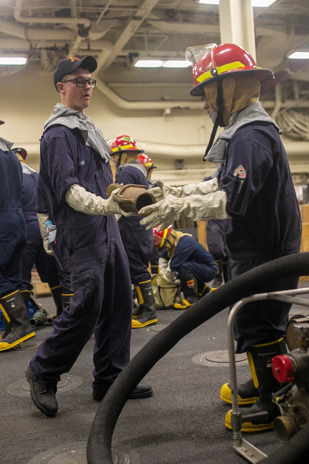 USS Tripoli Conducts A Rescue and Assistance Drill