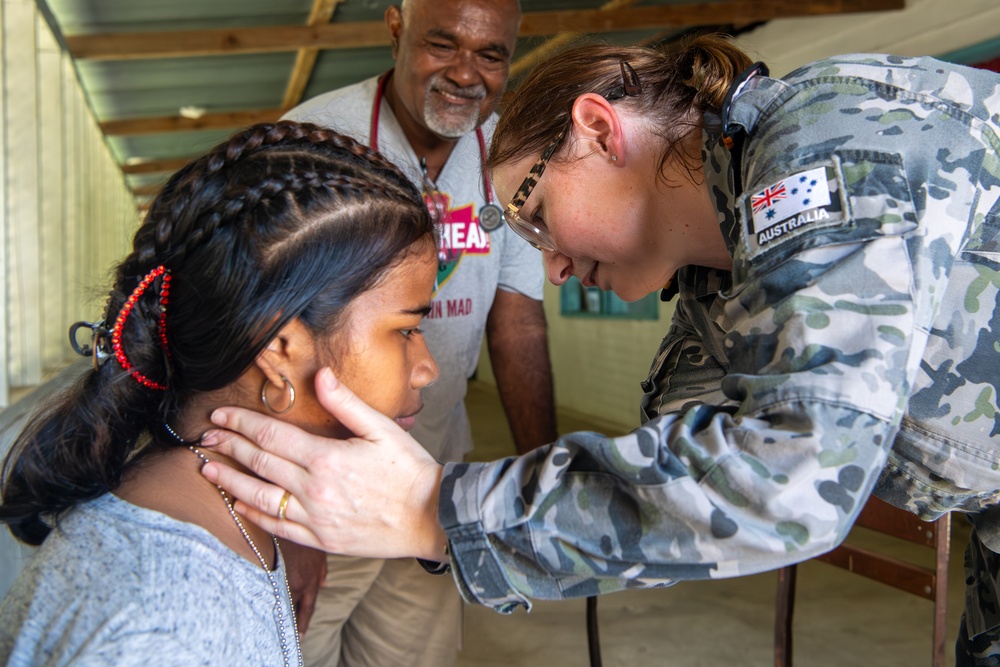 Pacific Partnership 2025 multinational medical team perform leprosy screening in Chuuk, Federated States of Micronesia, August 20, 2025