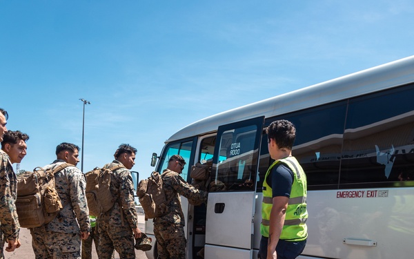 MRF-D 25.3: U.S. Marines depart for Super Garuda Shield