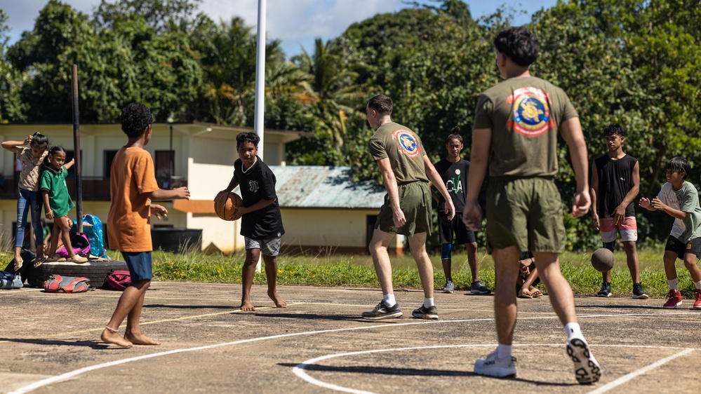 Koa Moana 25 Marines Participate in Sports Camp with Pohnpei Youth
