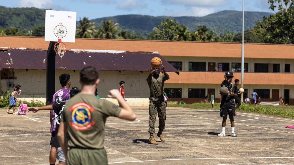 Koa Moana 25 Marines Participate in Sports Camp with Pohnpei Youth