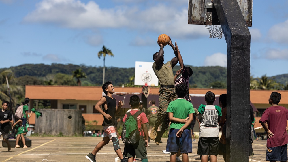 Koa Moana 25 Marines Participate in Sports Camp with Pohnpei Youth
