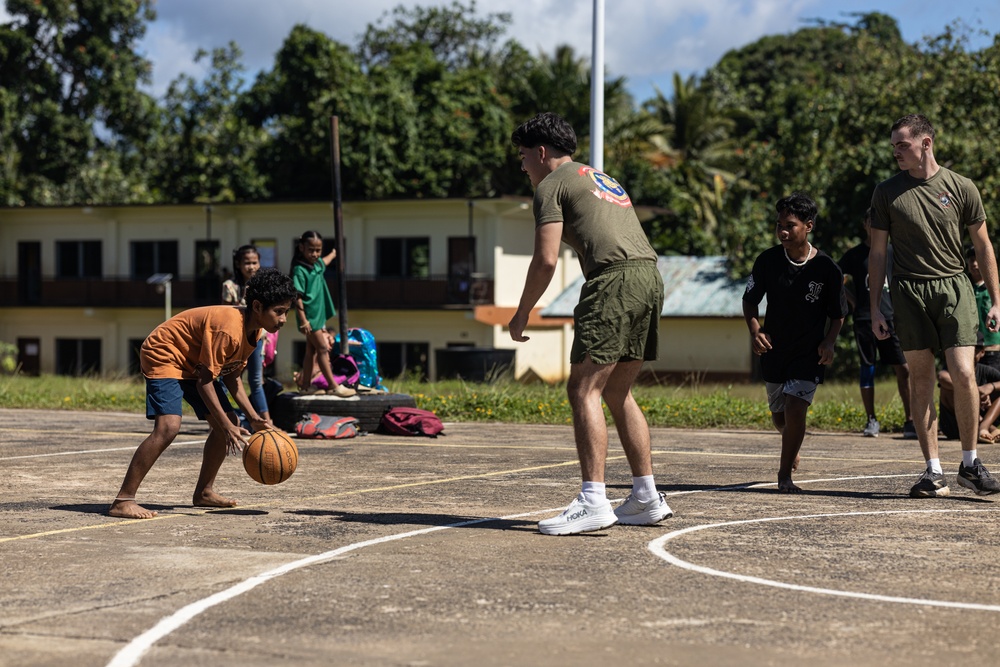 Koa Moana 25 Marines Participate in Sports Camp with Pohnpei Youth
