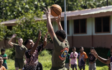 Koa Moana 25 Marines Participate in Sports Camp with Pohnpei Youth