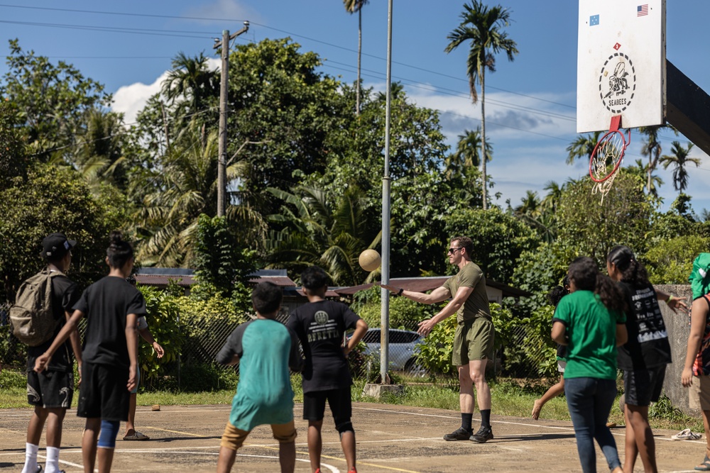 Koa Moana 25 Marines Participate in Sports Camp with Pohnpei Youth