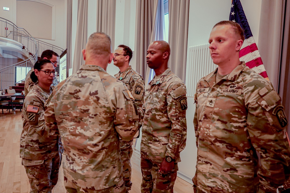 21st TSC Commander Presents Army medal's to 16th Sustainment Brigade Soldier's