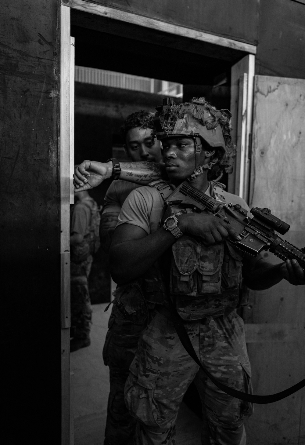 Clear! U.S. Soldiers Conduct Shoot House Training