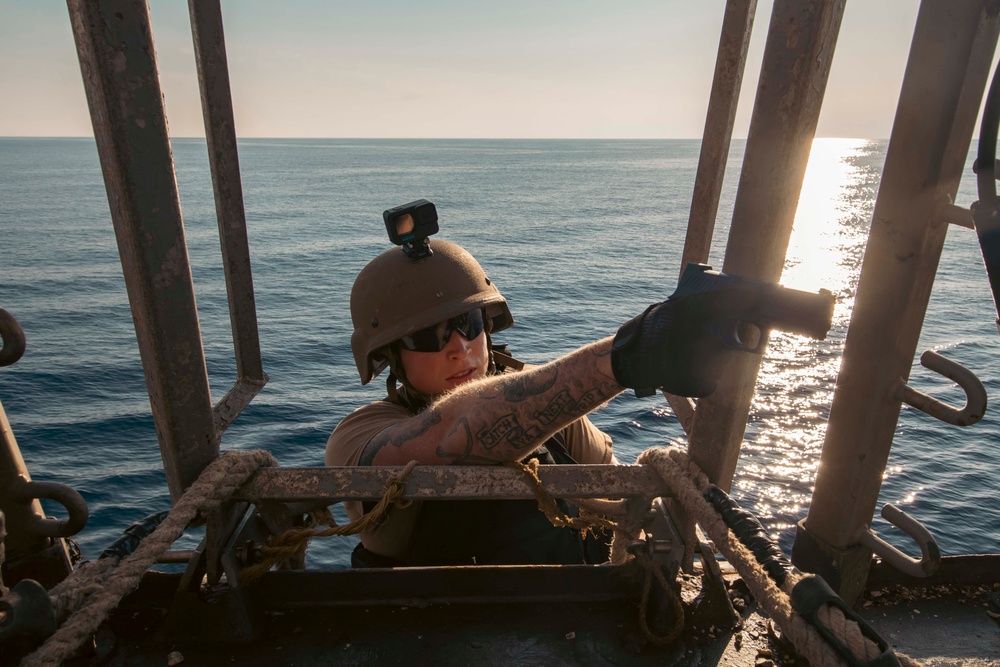 USS Winston S. Churchill Trains With USS Bainbridge Sailors