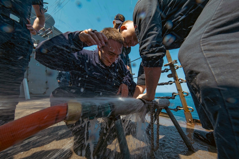 USS Winston S. Churchill Conducts Damage Control Training