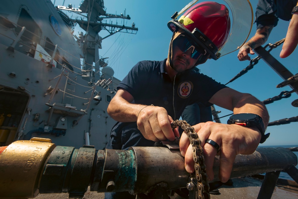 USS Winston S. Churchill (DDG 81) Conducts Damage Control Training