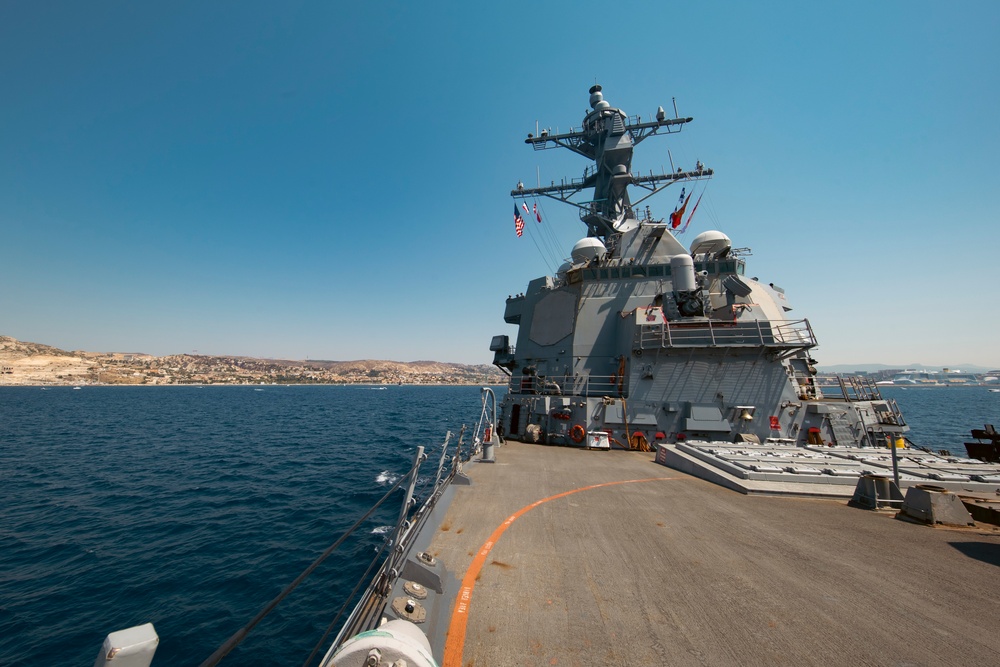 USS Winston S. Churchill (DDG 81) Departs Marseille, France