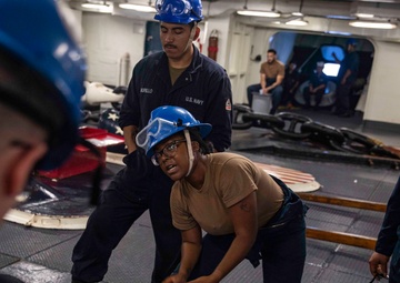 George Washington Sailors Conduct Sea-and-Anchor Evolution