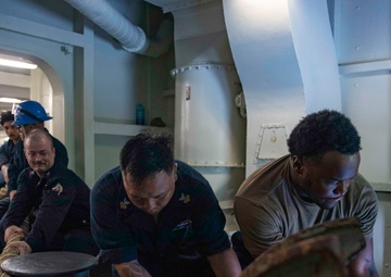 George Washington Sailors Conduct Sea-and-Anchor Evolution