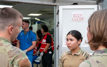 10th Expeditionary Aeromedical Evacuation Flight Direct Patients in Base-Wide Mass Casualty Training Exercise