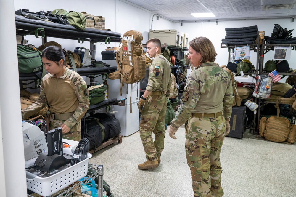 10th Expeditionary Aeromedical Evacuation Flight Direct Patients in Base-Wide Mass Casualty Training Exercise