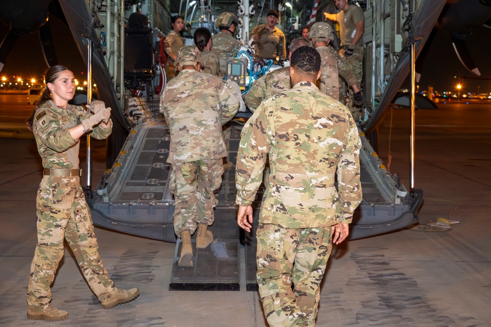 10th Expeditionary Aeromedical Evacuation Flight Direct Patients in Base-Wide Mass Casualty Training Exercise