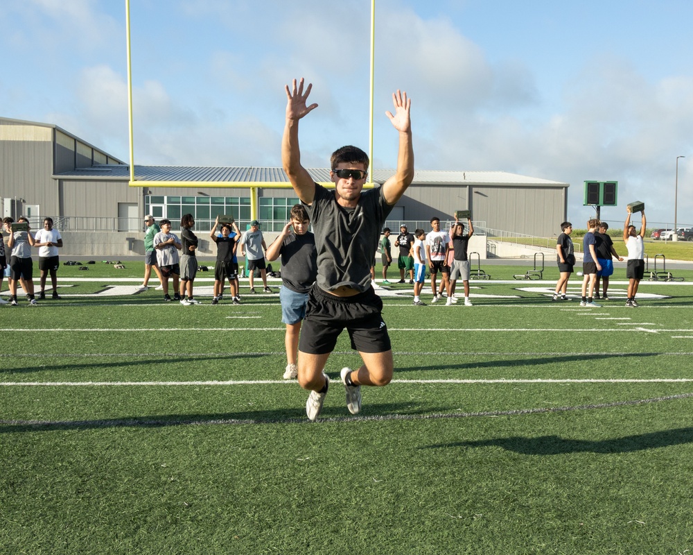 Recruiting Sub-Station Round Rock visits Taylor High School