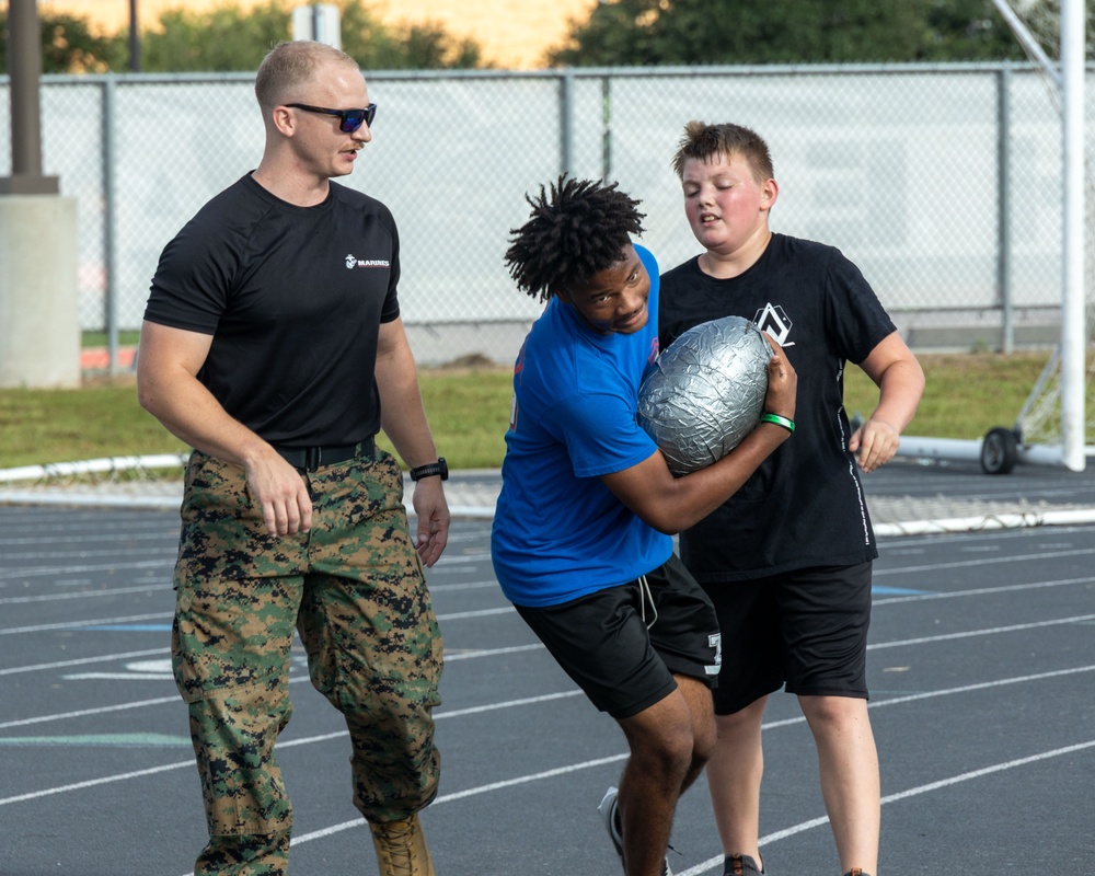 Recruiting Sub-Station Round Rock visits Taylor High School