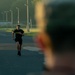 Soldier Runs Toward The Finish Line