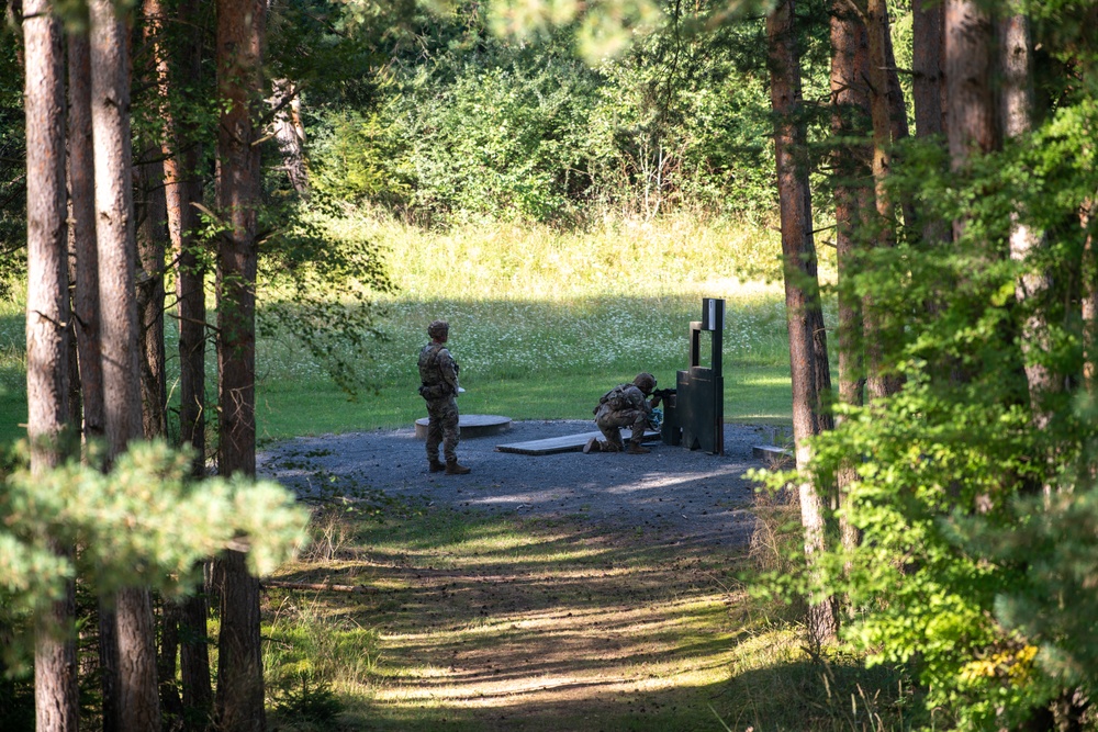 A Soldier Fires an M4 During a Qualification Table
