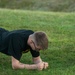 Soldier Holds a Plank Position