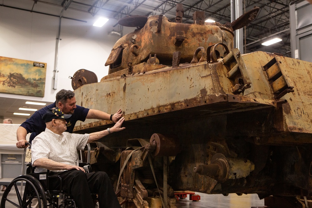 Marine Corps Veteran tank operator reunited with his tank decades later