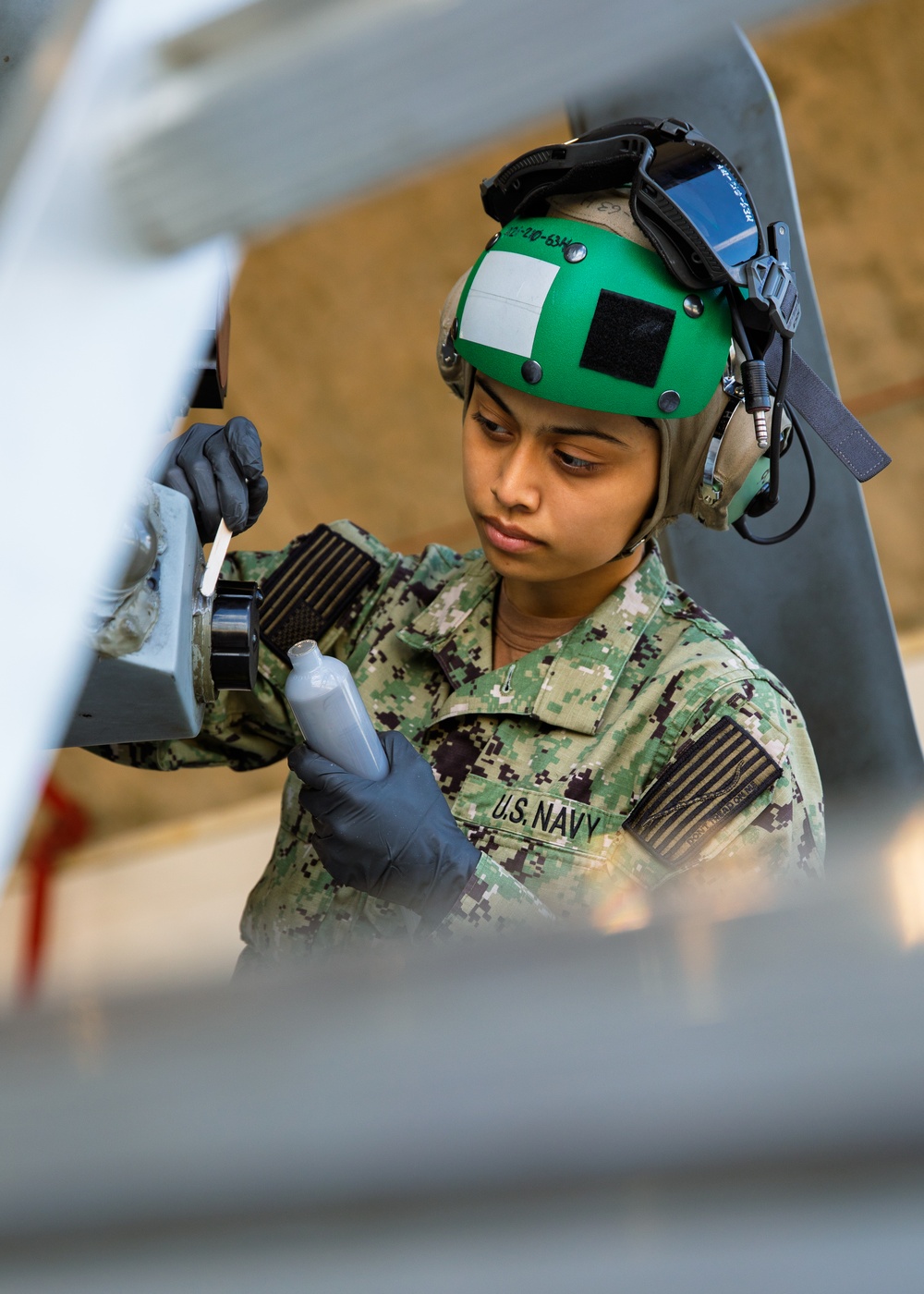 Sailors at VX-1 conduct maintenance