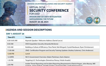 Virtual DCSA Security Conference for DOD