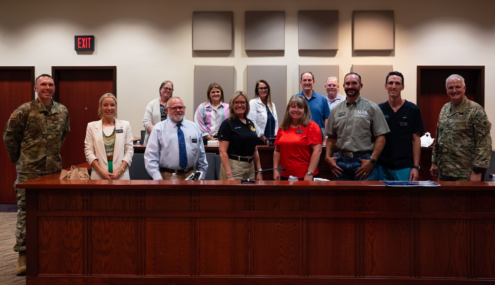 Honorary Commanders Tour Wing Staff Agencies at Goodfellow