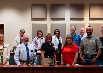 Honorary Commanders Tour Wing Staff Agencies at Goodfellow