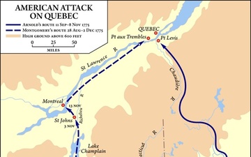 Continental Army Begins Invasion of Quebec (28 AUG 1775)