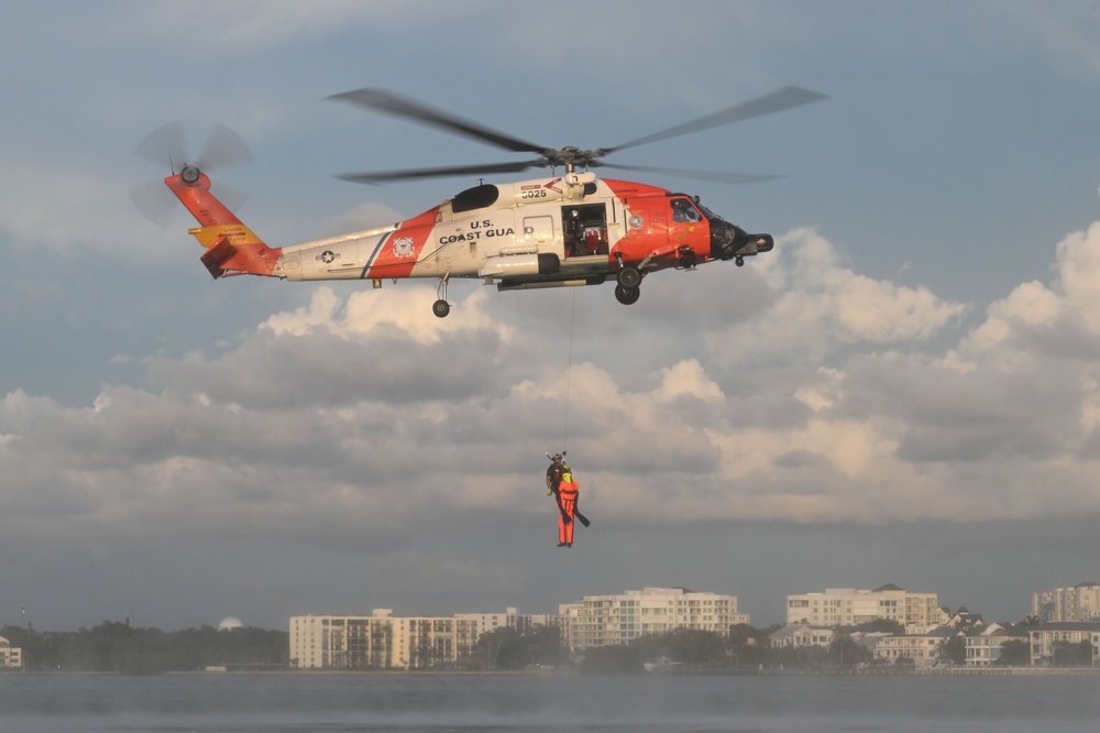 Coast Guard Station Sand Key and Coast Guard Air Station Clearwater conduct search and rescue training