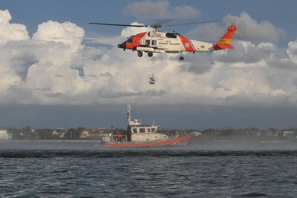 Coast Guard Station Sand Key and Coast Guard Air Station Clearwater conduct search and rescue training