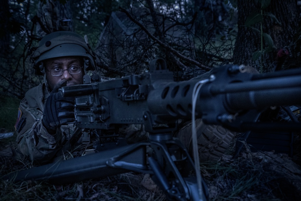 Staff Sgt. Reginald Pendergrass Assumes His Battle Position